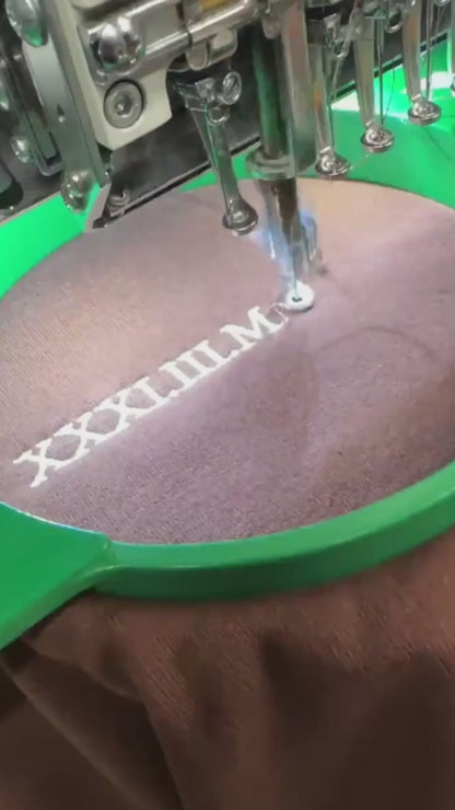 Custom Embroidered Roman Numeral Hoodie